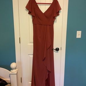 David’s Bridal Cinnamon Bridesmaid Dress sz 4
